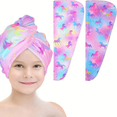 Cartoon Pattern Hair Towel Soft Drying Cap