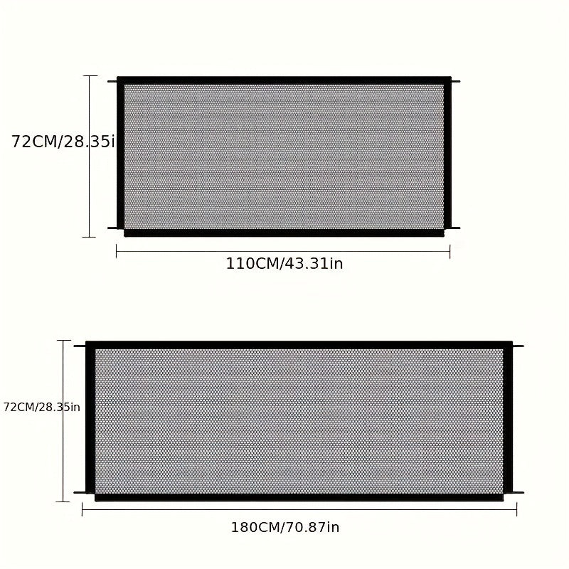 1PC Folding Mesh Dog Gate Portable Isolation Net Non Punching Barrier Safety Net