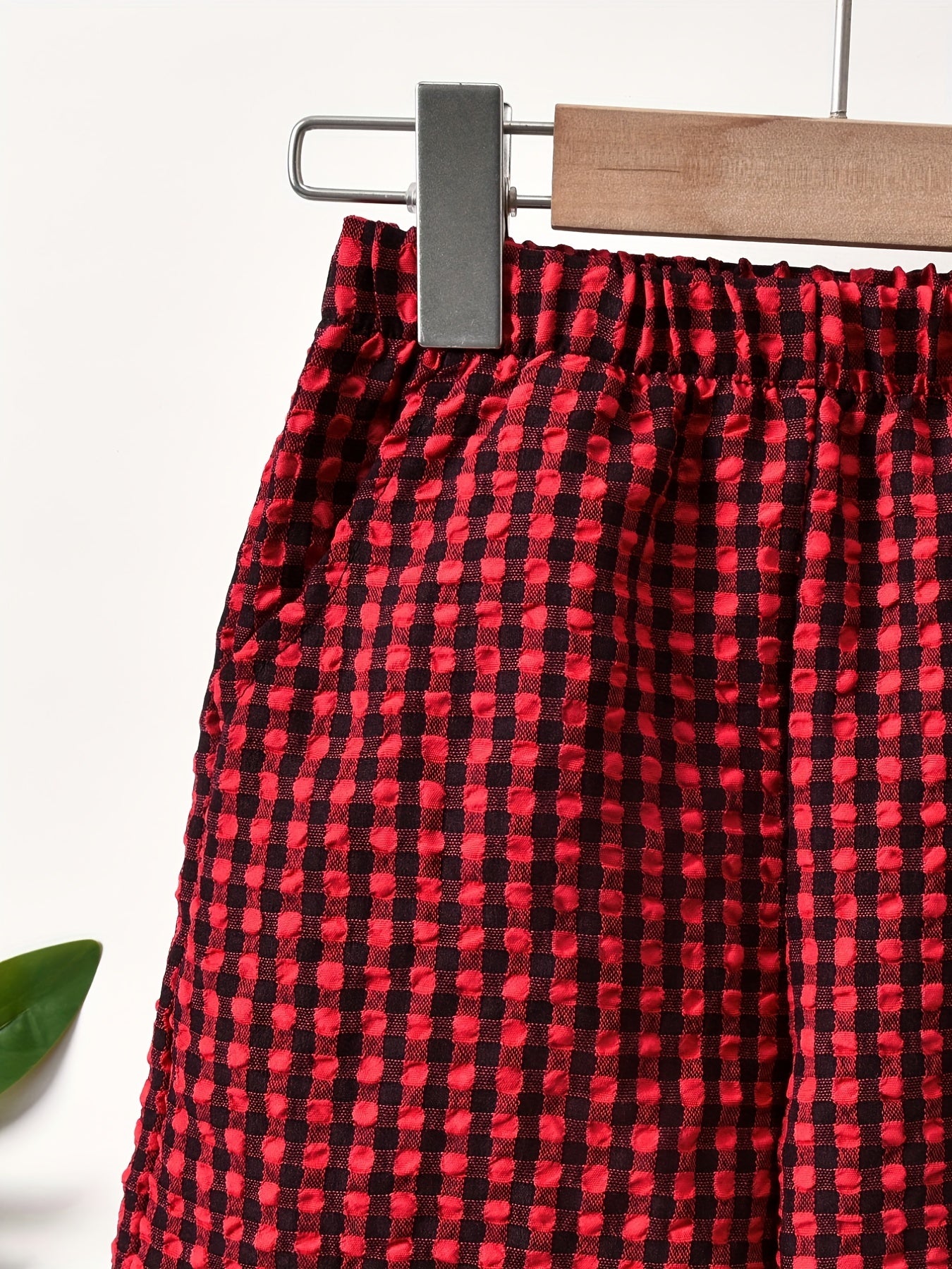 Boys Teen Plaid Shirt & Shorts Set for Summer