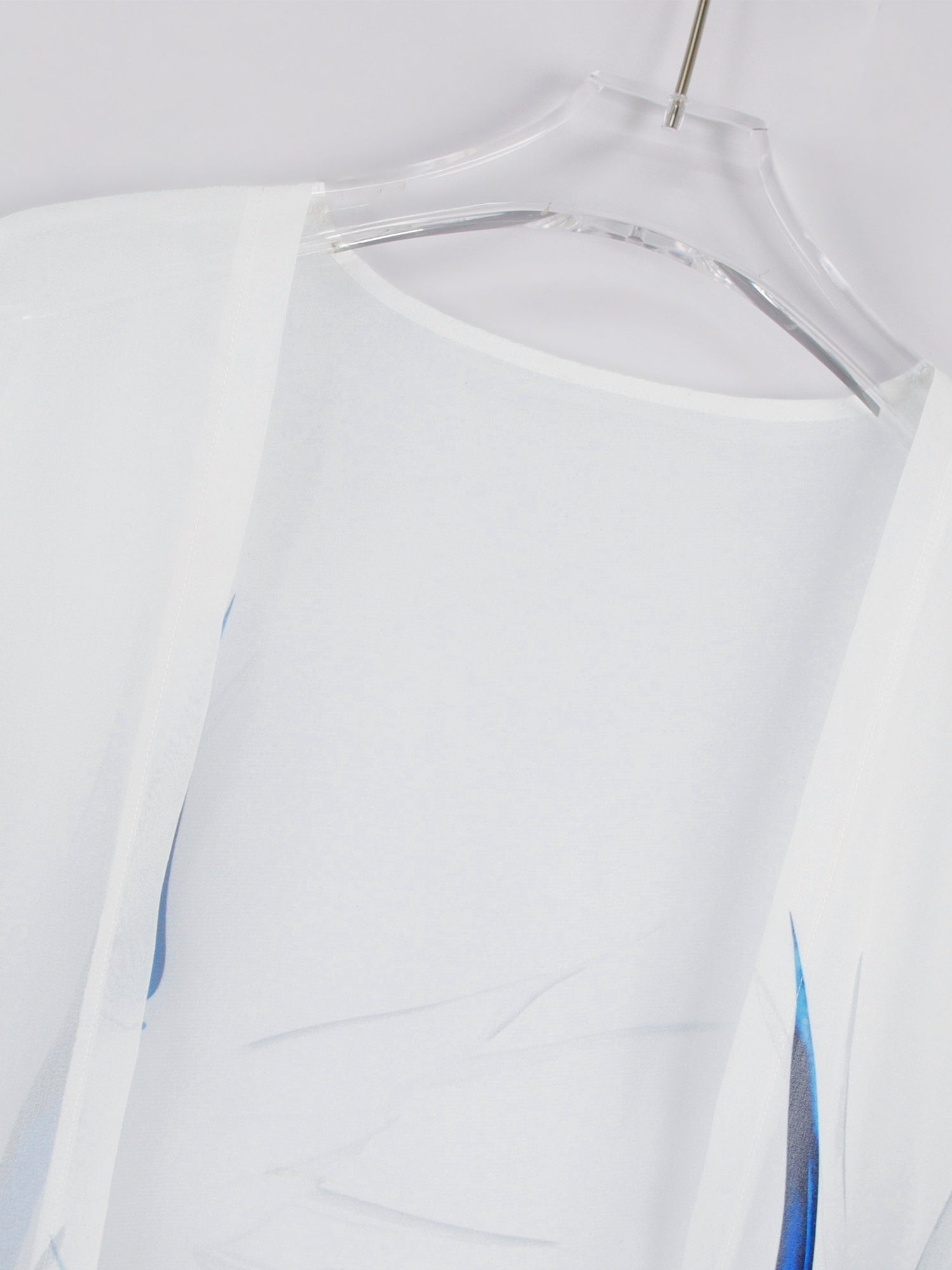 Semi Sheer V-Neck Cover Up Shirt for Women