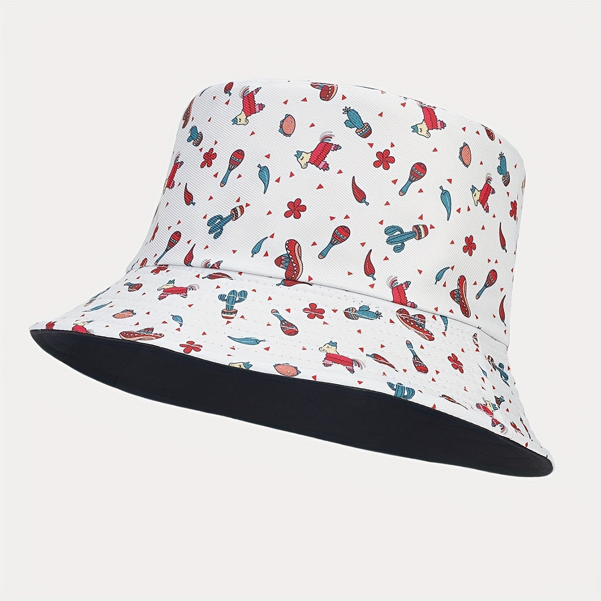 Cartoon Pattern Reversible Bucket Hat Sun Protection