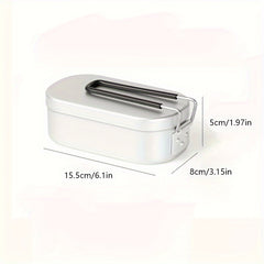 Aluminum Lunch Box Set Portable Foldable Heatable Bento Box