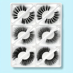 6 Pairs 3D Thick Faux Mink False Eyelashes - Long Wispy Lashes