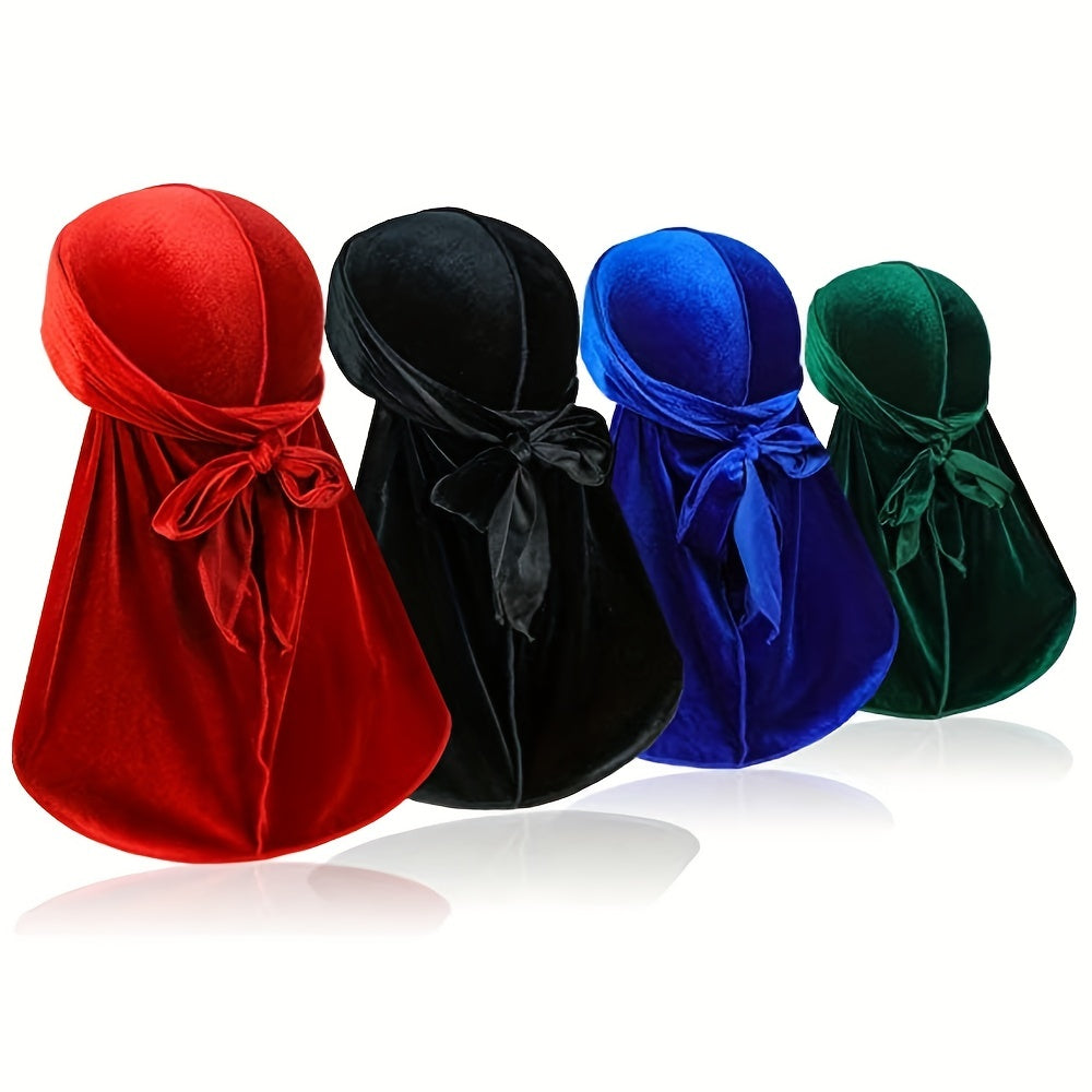 Men's Velvet Durag for 360 Waves + Long Tail