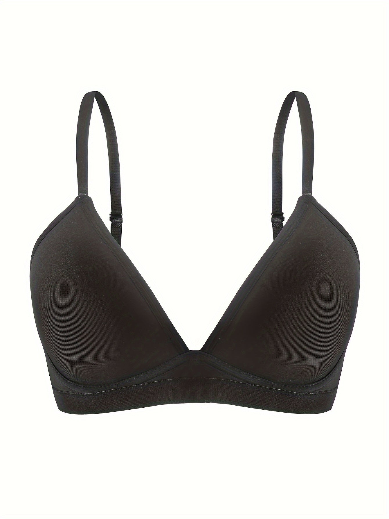 Solid Glossy T shirt Bras Comfy & Breathable Intimates Bra Women's Lingerie