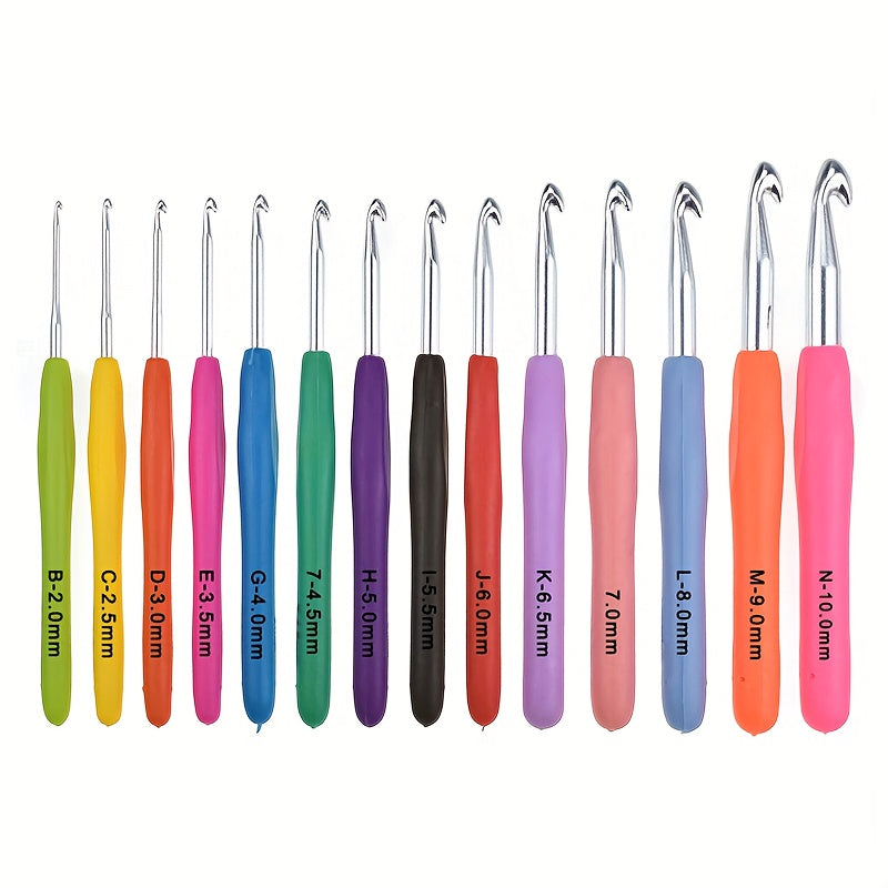 DIY Hand Knitting Tools Set for Sweater Crochet with Ergonomic Soft Grip