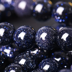 32pcs Natural Starry Sand Round Stone Gemstone for DIY Bracelet Necklace