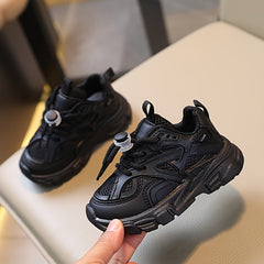 Girls' Breathable Knit Running Shoes Soft Lace Up Sneakers for Jogging