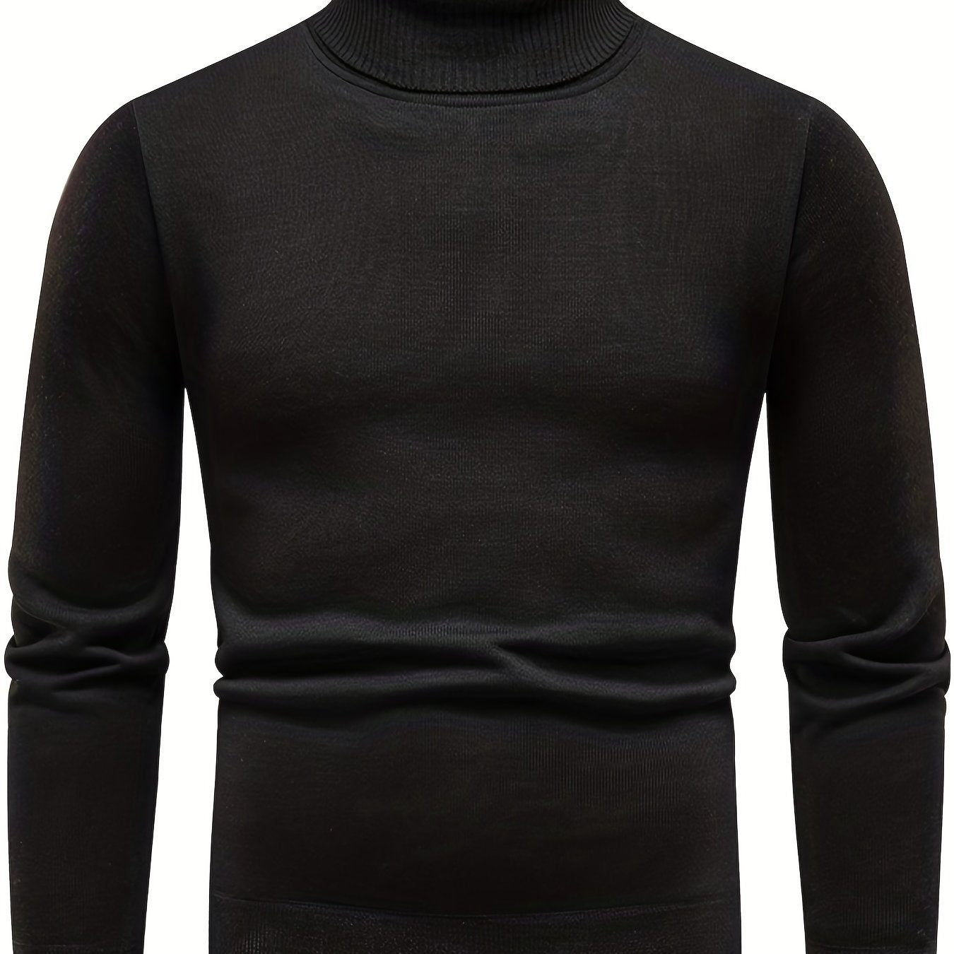Men's Turtle Neck Knit Sweater Casual Warm Pullover for Fall Winter