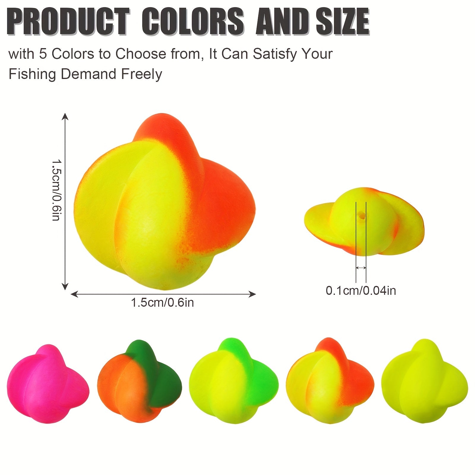 20 50pcs Bright Fishing Floats Durable Lightweight Rigs Bobbers Indicators