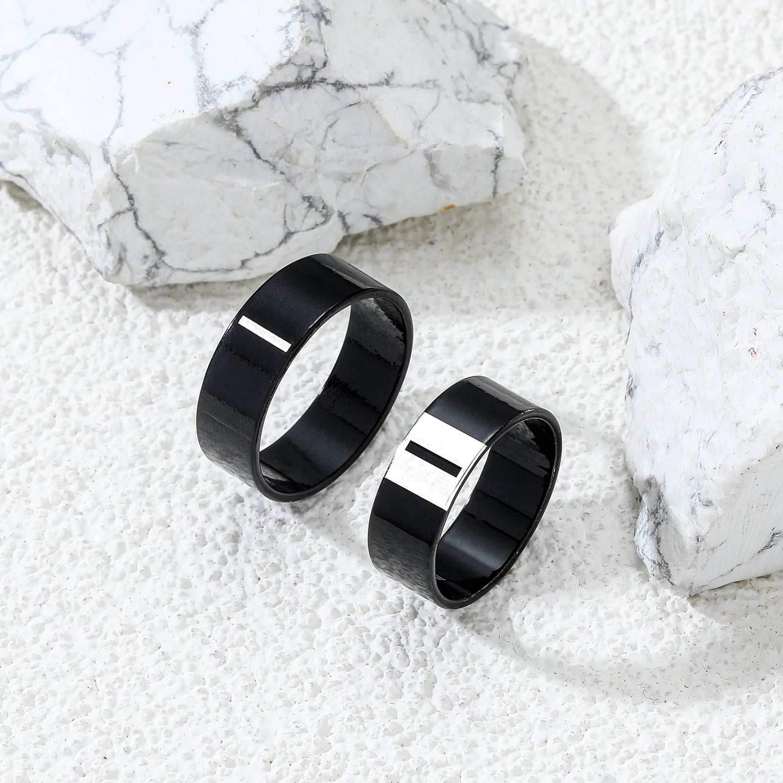Couple Letter Rings Stainless Steel Punk Accessories Anniversary Gift