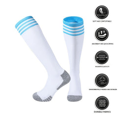 Non Slip Knee High Soccer Socks Thickened Sweat Absorbing Sport Socks