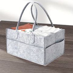 Large Capacity Foldable Diaper Organizer Bag with Handles