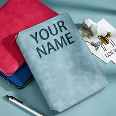 Custom A5 Faux Leather Notebook Personalized 200-Page Journal
