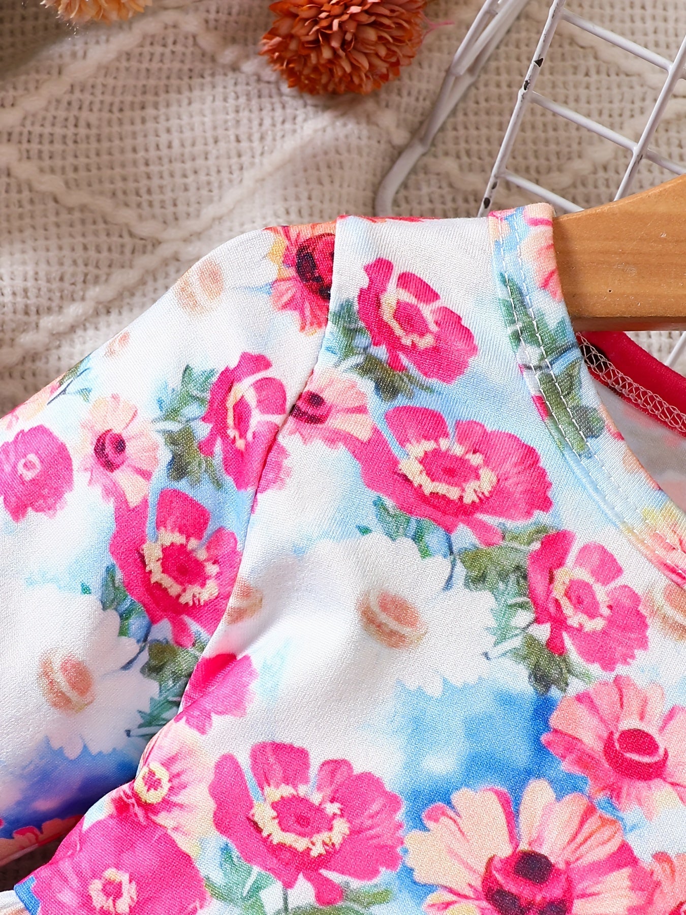 Baby Girls Flower Print Long Sleeve Dress
