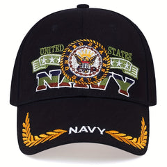 Classic Letter NAVY Embroidered Cotton Baseball Cap Men Women Sunscreen Truc
