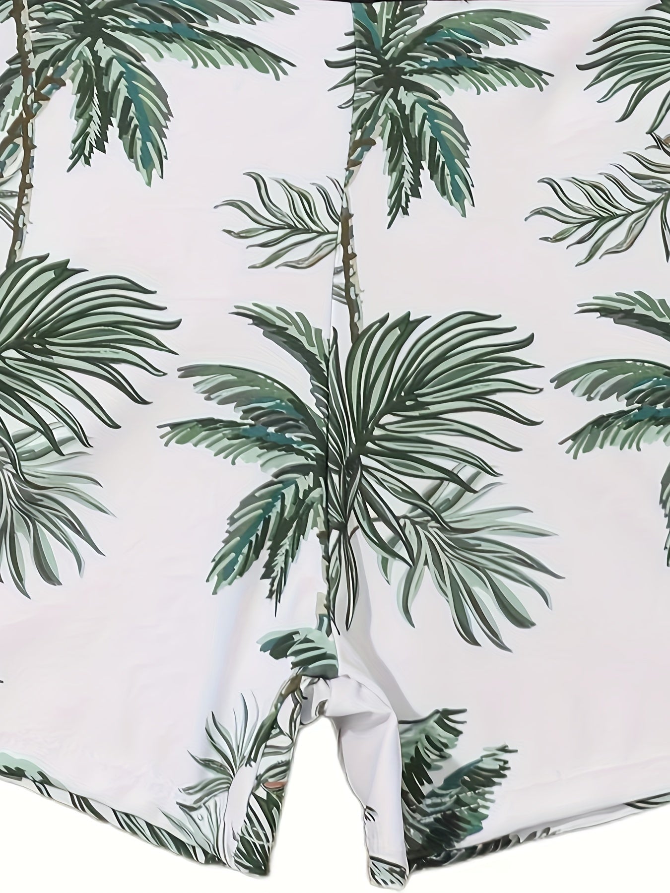 Girls Coconut Tree Graphic Swimwear Set for Summer Beachwear