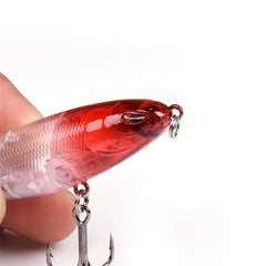 5 Pack Whopper Plopper Fishing Lures with Soft Tail, 13.2g Heavy Metal