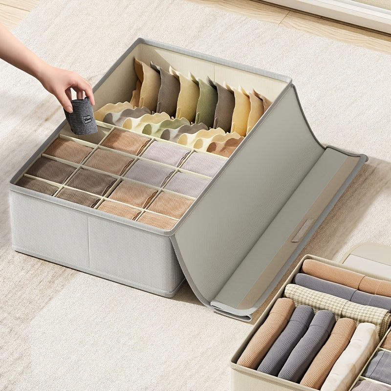Stylish Oxford Cloth Flip Underwear Storage Box