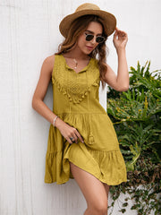 Mori Kei Sleeveless Loose Dress Casual Vacation Spring Summer