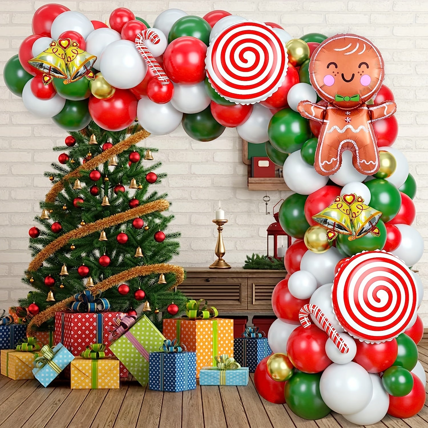 97pcs Christmas Balloon Garland Arch Kit Holiday Decor Party Favor Indoor