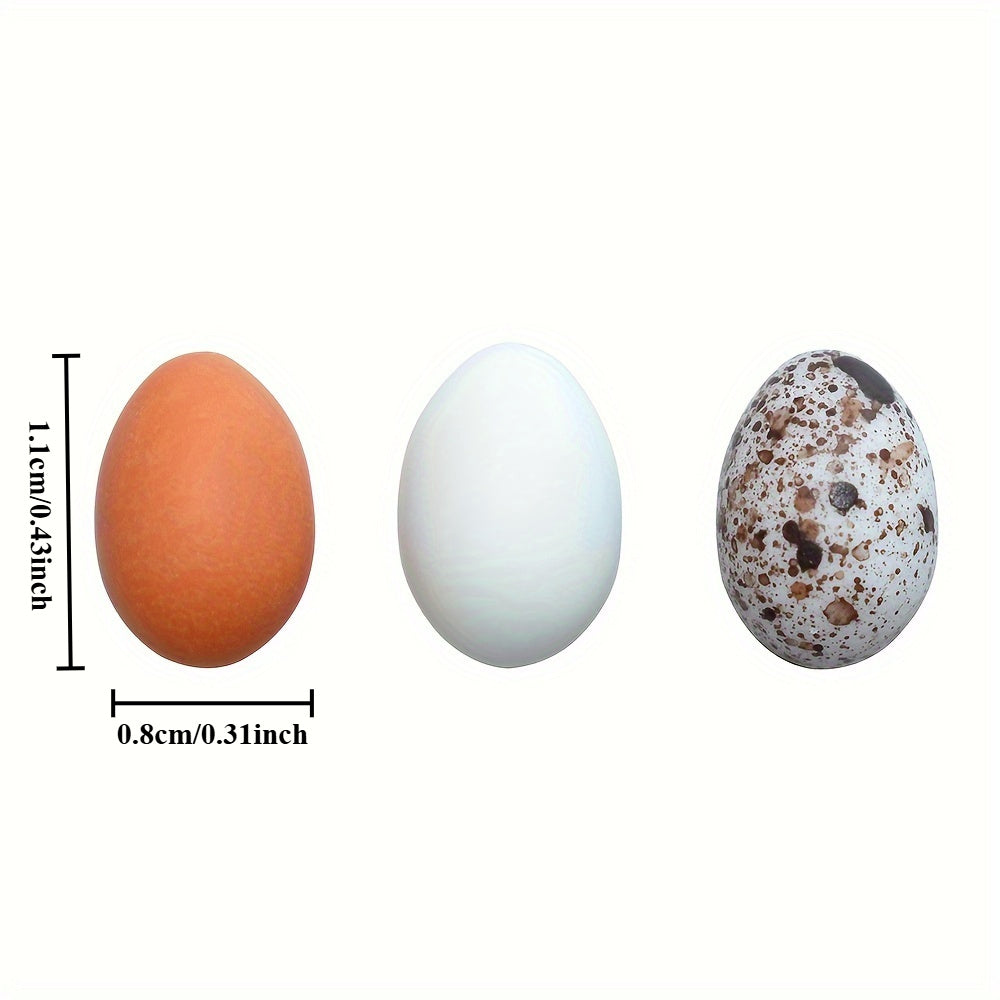 15pcs Faux Quail Eggs Beads Set Resin Artificial Eggs DIY Crafts Art Supplies