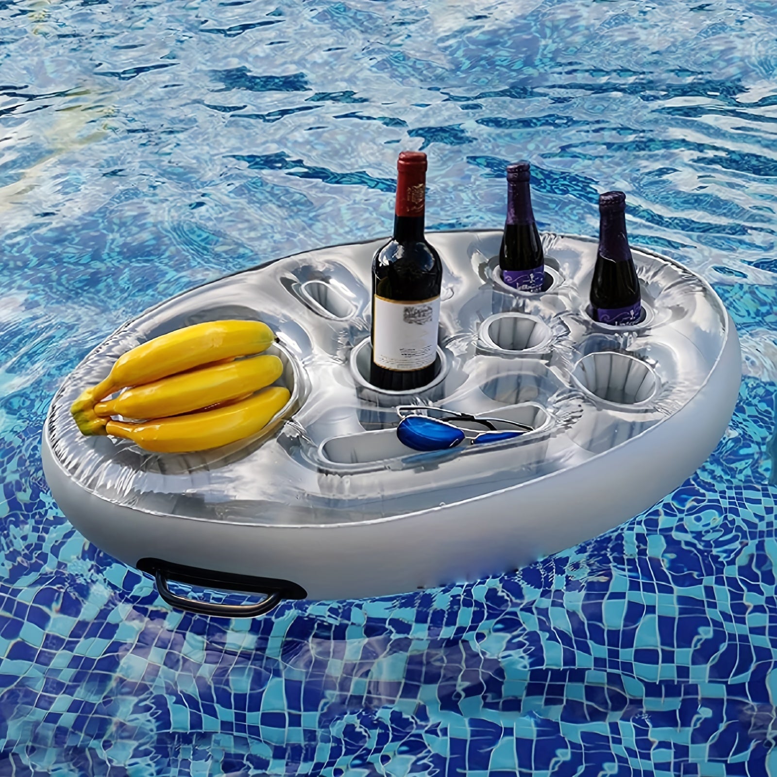 Inflatable Pool Drink & Food Tray: Keep Refreshments Handy While You Swim