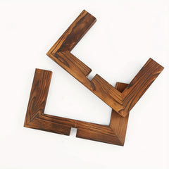 2 Wood Plant Stands Modern Rattan Flower Pot Stand Low Indoor Wooden Stool
