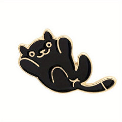Cat And Cat Cartoon Alloy Drop Brooch Fashionable Jewelry Accessories For Women