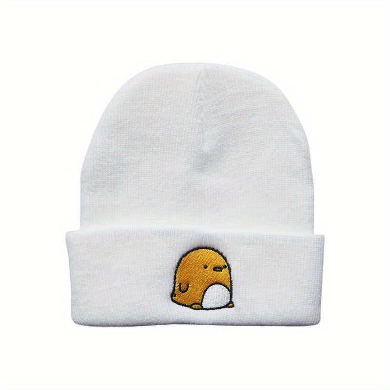 Animal Embroidery Knitted Hat Stylish Beanie Hat Men