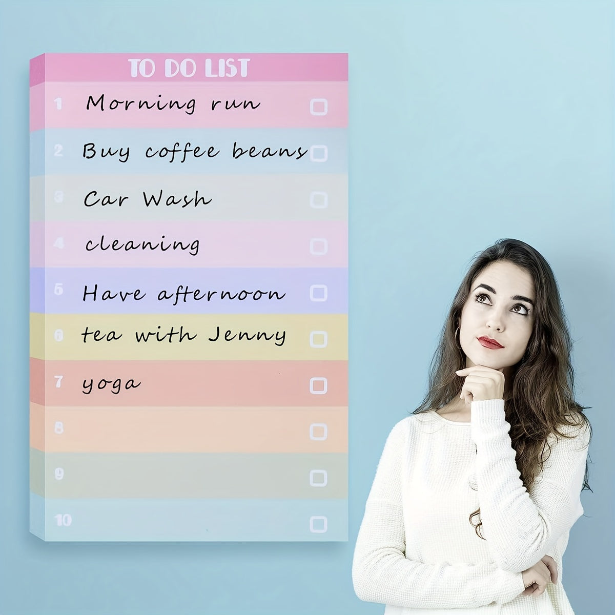 Multicolor Rainbow Memo Pad 50 Sheets