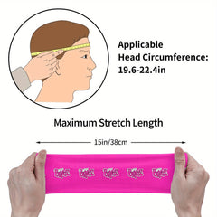 Unisex Sports Headband Sweat Wicking Stretchy Pink BRZ Print