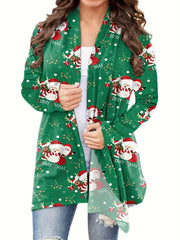 Printed Long Sleeve Cardigan