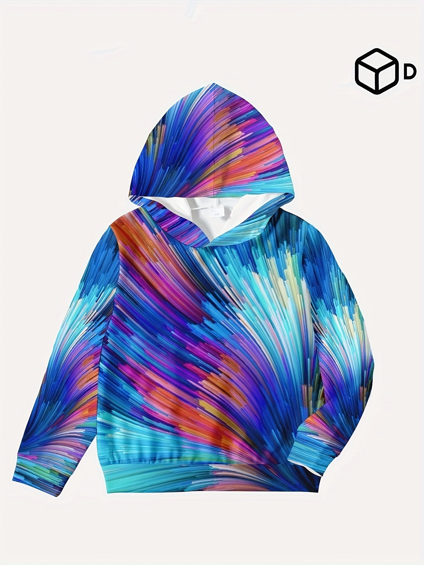 Colorful Digital Pattern Kid's Hoodie Unisex Pullover Causal Hooded