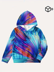 Colorful Digital Pattern Kid's Hoodie Unisex Pullover Causal Hooded