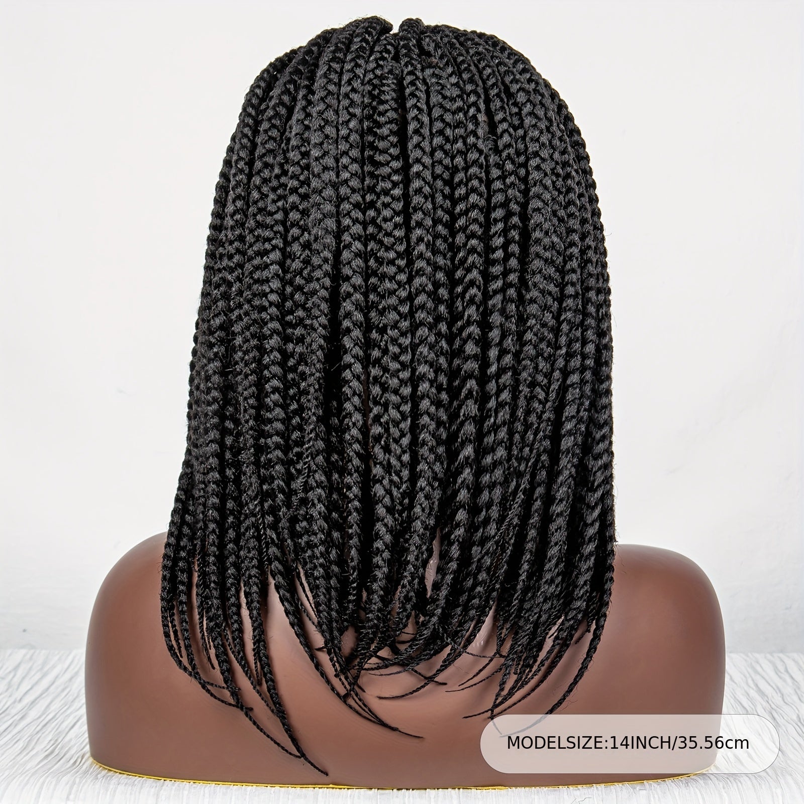 35 56 Cm Short Bob Braiding Wigs Full Lace Braided Wigs Synthetic Fiber