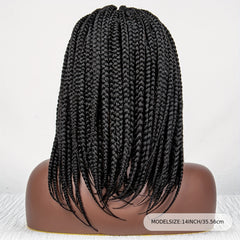 35 56 Cm Short Bob Braiding Wigs Full Lace Braided Wigs Synthetic Fiber