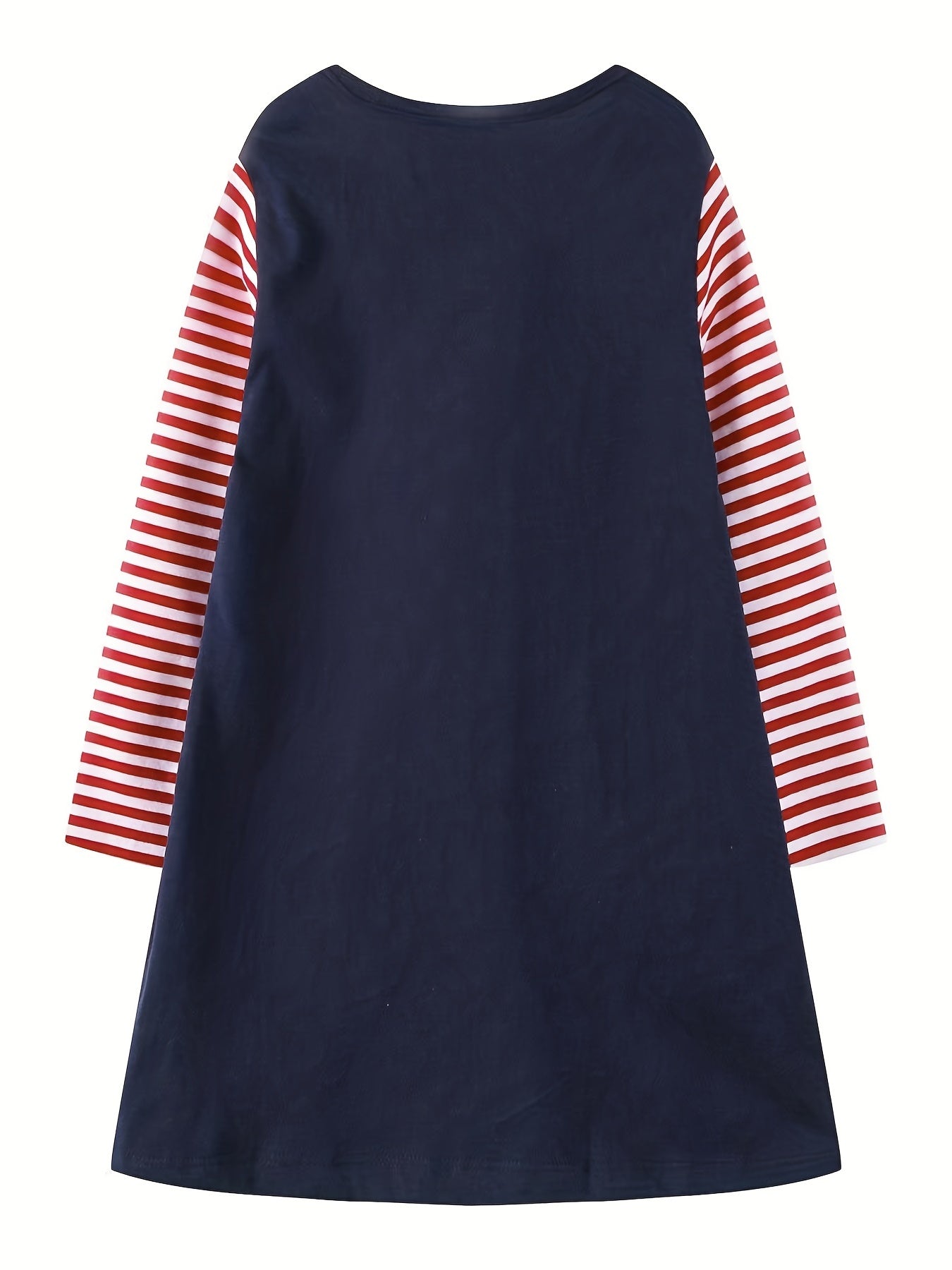 Christmas Cartoon Dress For Toddler Girls' Long Sleeve Playwear Dress