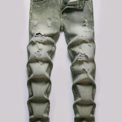 Boys Ripped Denim Jeans Straight Pants Bottoms Casual Kids Clothes