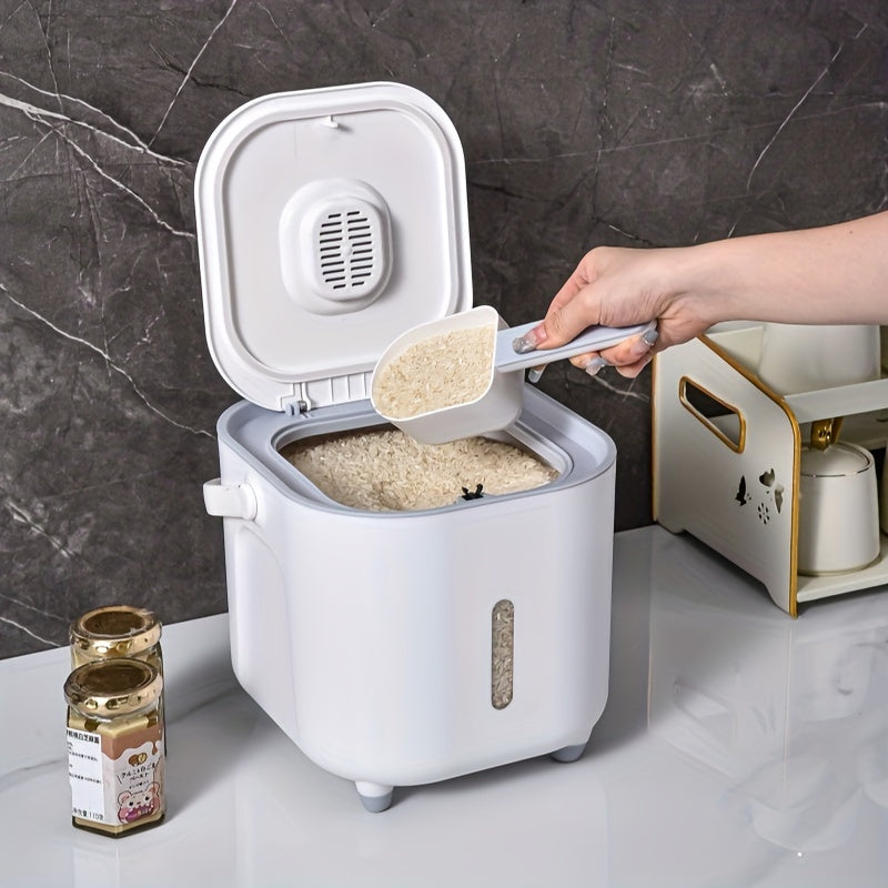 Large Capacity Rice Bucket with Measuring Cup Sealed Storage Container