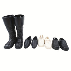 6 Pairs Men's Shoes Boots Sneaker Slipper Loafers Leather Shoes For Dolls
