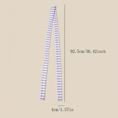 Purple Thin Scarf Stripes Pattern Four Seasons Wearable Scarves Accessories
