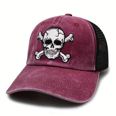 Skull Head Summer Trucker Cap Sunshade Breathable Baseball Cap