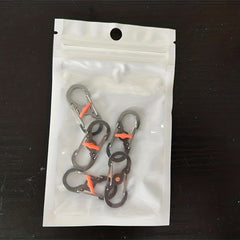 5pcs S Carabiner With Lock Mini Keychain Hook Anti Theft Metal Buckle