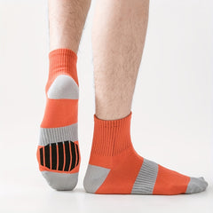 5pcs Men's Sweat Absorbing Cotton Socks for Sports