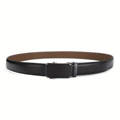 Men's Leather Belt Automatic Buckle Two-layer Cowhide Suit Jeans All Match