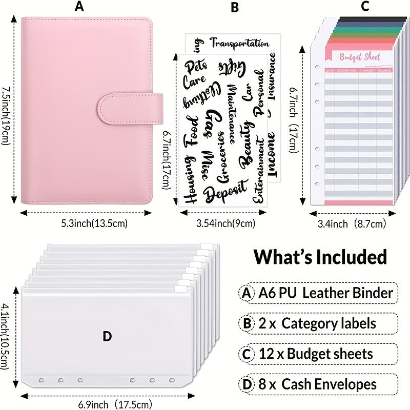 Budget Binder Zipper Envelopes Cash Envelopes For Budgeting A6 Planner
