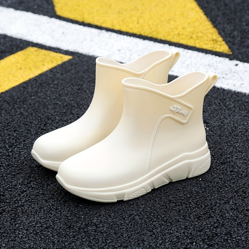 Short Tube Thick Bottom Anti skid Women's Rain Shoes