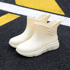 Short Tube Thick Bottom Anti skid Women's Rain Shoes