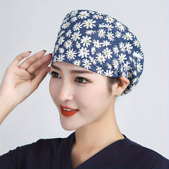 Cartoon Cotton Work Cap Button Nurse Scrub Hat